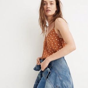 Madewell Polka Dot Button Cami Tank Top Sz 10